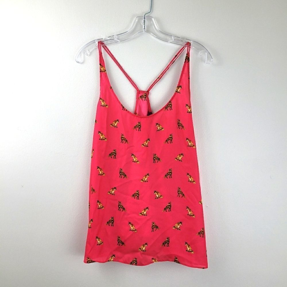 LIKE MYNDED fox print strappy tank top